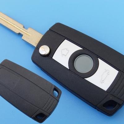 China Replace Key Case 3 Buttons Flip Remote Car Folding Key Case For BMW 3 5 7 Series Auto Key With HU58 Blade for sale