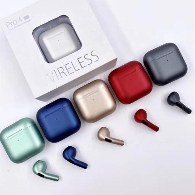 China Pro 4 Four Generations True In-Ear Macaron TWS Earbuds Earbuds Sports Headset Wireless Headphones for sale