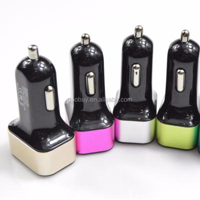 China Cell Phone Tablet MP3 GPS 3-Port USB Car Charger 5.1 a smart car charger with smart charging technology for IOS, Android and Windows Smartphones and Tablets for sale