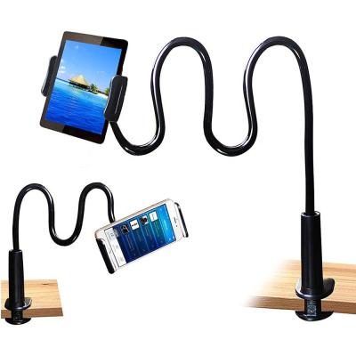 China Adjustable Adjustable Flexible Arm Tablet Mount Clamp on Table Gooseneck Mobile Phone Mount Holder Tablet Stand Holder for sale