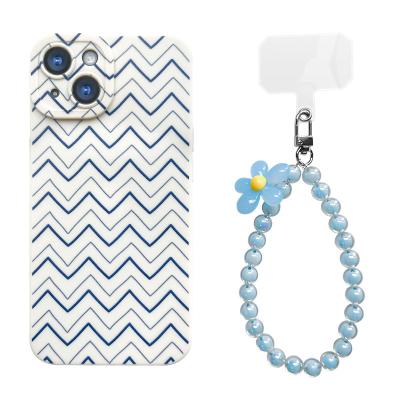 China Movil Cute Girly Shockproof de telefono de carcasa de Soporte de pulsera Beads Wrist Strap Phone Case for Iphone 7 8 to 14 15 for Samsung for sale