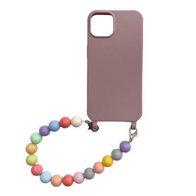 China Custom Shockproof Beads Strap Removable Phone Case Strap Wristband Handgelenk Handyhulle For Iphone 11 12 13 - 15 For Samsung for sale