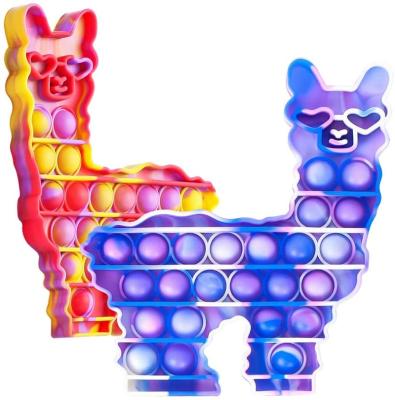 China Eco-Friendly Restless Person Popit Toys Stress Sensory Anxiety Llama Silicone Bubble Alpaca Reliever Decompression Squeeze Toy For Stressed for sale