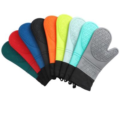 China Higher Silicone Kitchen Oven Mitts Heat Resistant Microwavec Heat Resistant Pot Holders Baking Gloves for sale