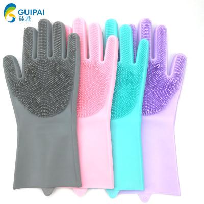 China Eco - Friendly Wholesale Cleaning / Cleaning Tools Wash Sweep Silicone Dishwashing Gloves Kitchen for sale