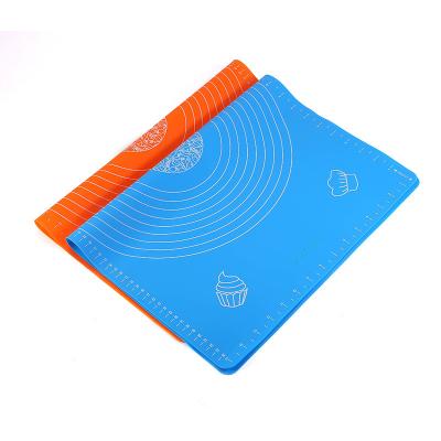 China Sustainable Food Grade Silicone Dough Mat Non Stick Baking Mat With Gauge For Pastry Rolling for sale