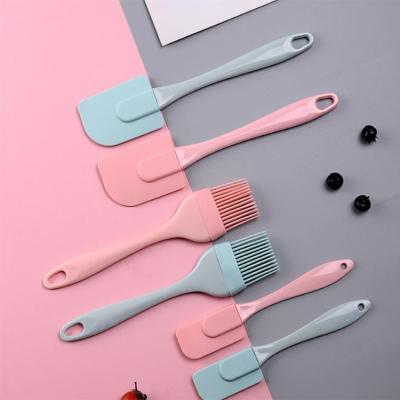 China Reusable Silicone Spatula Brush Easily Cleaned Bakeware Set Kitchenware Tools For Cake Baking for sale