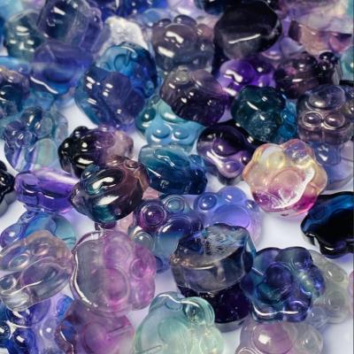 China Decoration Natural Color Fluorite Cat Claw Pendant, Manufacturers Direct Support Large Orders for sale