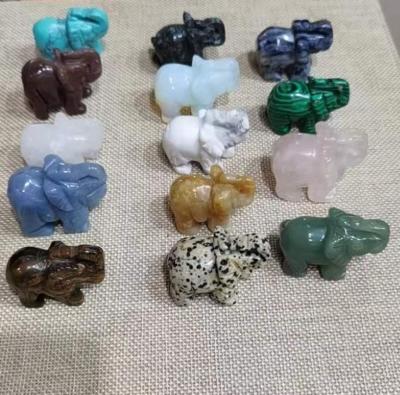 China Wholesale decoration crystal elephant, good luck small elephant crystal carving manufacturers direct sales for sale