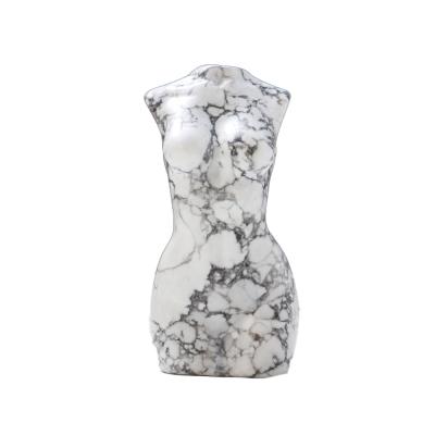 China Decoration New Product HowLite Crystal Pattern Female Torso Ornaments, Crystal Energy Stone Ornaments for sale