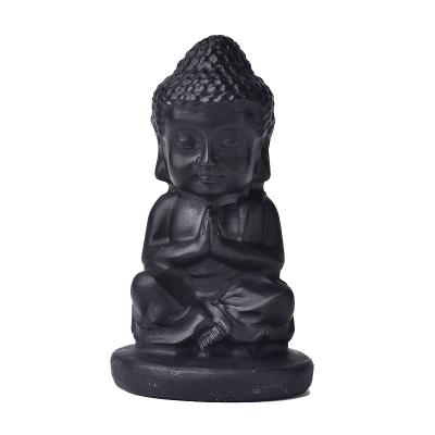 China Wholesale Decoration Maitreya Buddha Carving Pieces Obsidian Hand Carving Pieces for sale