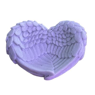 China Decoration angel wing feather wing, resin handwork heart-shaped ornaments wholesale for sale