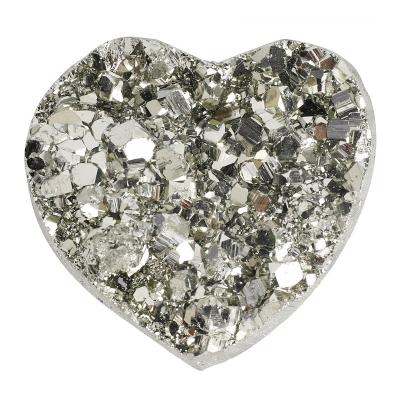 China Decoration sales - off natural pyrite ore specimen desktop heart-shaped ornaments, manufacturers direct sales for sale