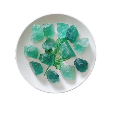 China Wholesale Decoration Green Fluorite Crystal Raw Stone, Raw Ore Specimen Ornaments Crafts for sale