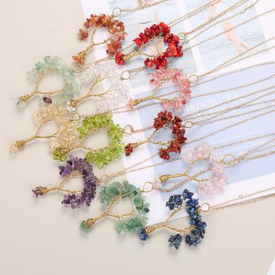 China Decoration natural crystal double tip crystal pendant, energy stone necklace sanding wholesale for sale