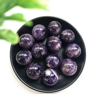 China Wholesale Natural Decoration Amethyst Ball Ornaments, Amethyst Dream Crystal Ball Rough Stone Grinding for sale