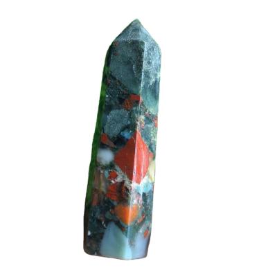 China Wholesale Custom Natural Healing Stones African Bloodstone Tower Decoration Fashion for sale