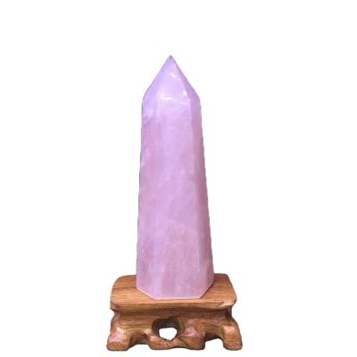 China Natural Decoration Rose Quartz Small Tonwers, Raw Stone Crystal Ornaments, Energy Crystal for sale