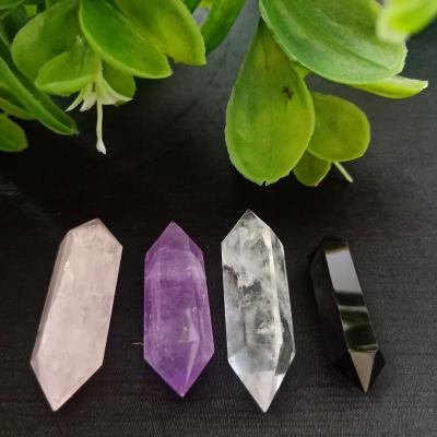 China Decoration natural crystal stone, double - tip crystal ornaments, energy crystal wholesale for sale