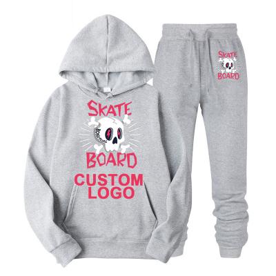 China Custom Anti Wrinkle Drop Winter Sweatsuit Fleece Jogger Hoodies Set Plain Gym Tracksuit For Men for sale