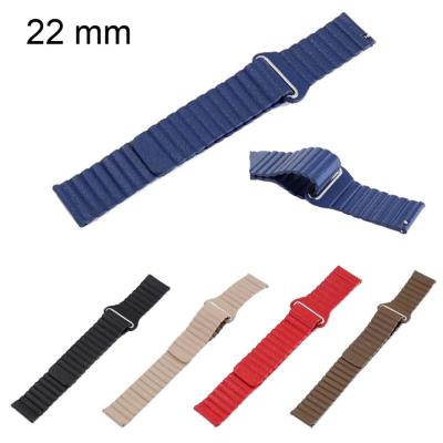 China Factory Wholesale Magnetic Genuine Leather Watch Strap Metal Strap Watch Bands For Samsung Gear S2 S3 Classic 20/22 mm Strap for sale