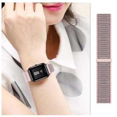 China Nylon Watchband Metal Strap 20mm Buckle Strap For Xiaomi Huami Amazfit Bip BIT Lite Youth Smart Watch Wrist Strap Amazfit Wearable Watch Band for sale