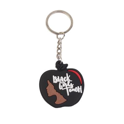 China Promotion Gift Black Keychain Customized Designs Black Lives Matter Cartoon Key Chains for sale