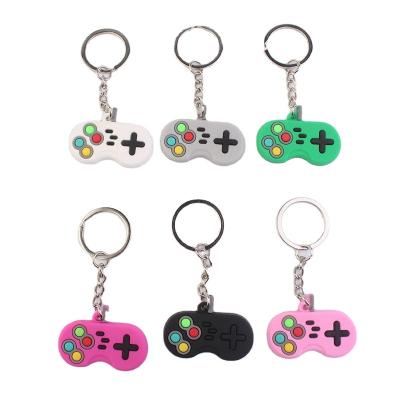 China Promotion gift PVC cartoon key chains 3D DIY rubber key chains 3D DIY gamepad shape keychains for sale