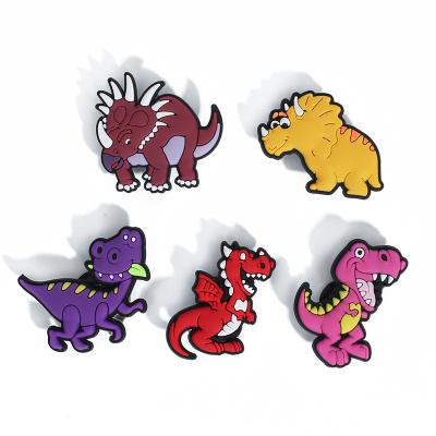 China New Design Shoe Accessories Dinosaur Family Cartoon Eco-friendly Shoe Charms Children's Party Gifts Croc for sale