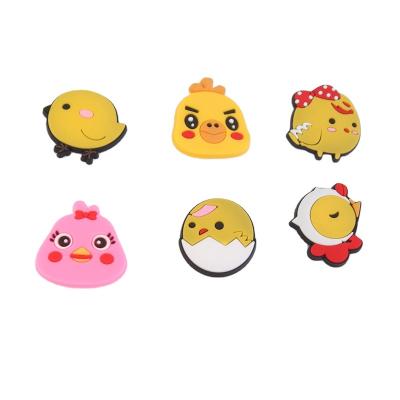 China Shoe Buckle Kids Gift Shoe Charm Accessories Fang Buckle Little Chicken PVC Decoration Charms for sale