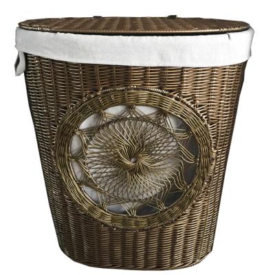 China eco-friendly & Pure Handmade Rattan Manual Laundry Basket for Dirty Clothes Toy Storage Basket for Laundry Basket for Dirty Clothes Bucket for sale