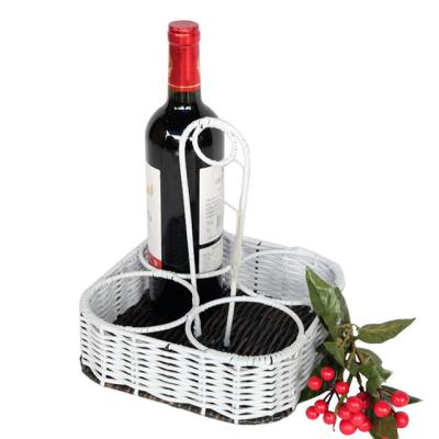 China 2022 Sustainable Outdoor Rattan Handmade Picnic Wine Storage Basket for sale