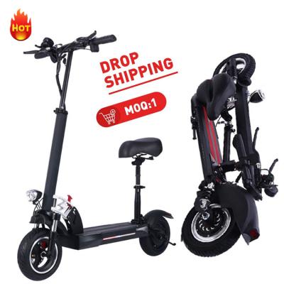 China Eu warehouse 1000w 15ah 2 wheel 10inch adult e unisex tax free scooters with seat for sale