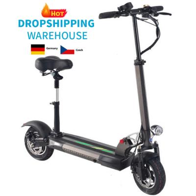 China Top sale Eu warehouse 10inch 1000w 2 wheels adult unisex e scooters with seat for sale