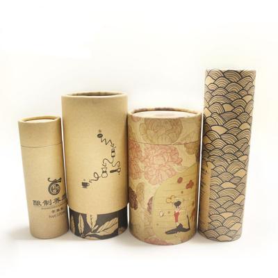 China Custom Printed Eco Friendly High Quality Brown Tube Tea Paper Tube Packaging Paper From China Environment Friendly Factory for sale