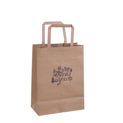 China Recyclable Custom Colors Gift Kraft Paper Shopping Bag With Handle for sale