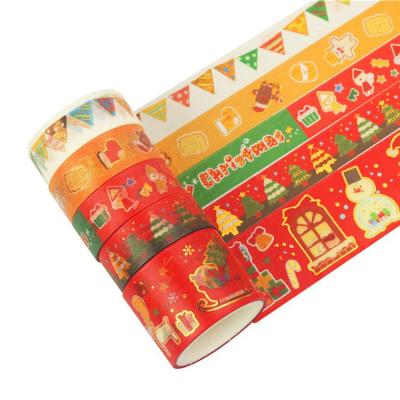 China OEM Cartoon Christmas Printed Washi Tape Heat Resistant Wholesale Custom Printing Masking Paper for sale