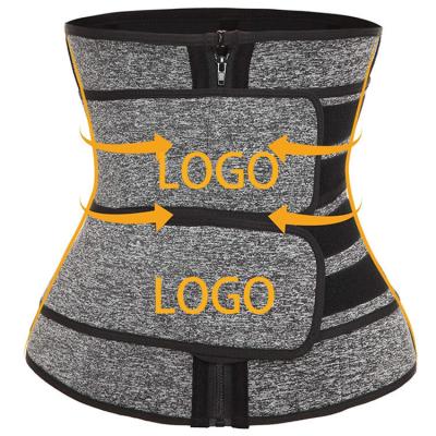 China Custom Logo Breathable Waist Trainer Unisex Slimming Sweat Neoprene Waist Trimmer Shaper For Women Men for sale