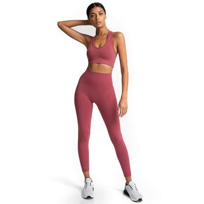 China Breathable Wholesale Ladies Gym Exercise Fitness Sportswear Running Suit for sale