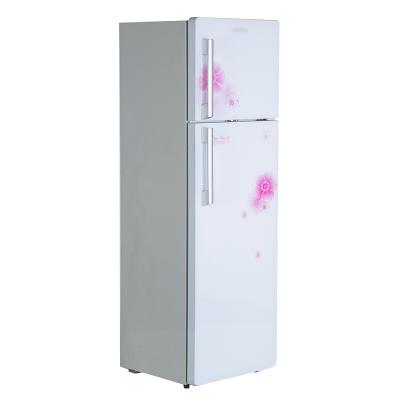 China BCD-260R Snowsea Single-Temperature Double Door Ice Cream Cake Meat Fish Display Glass Freezer for sale