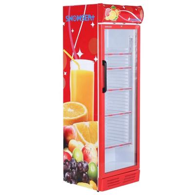 China LC-380 Single-temperature Vertical Glass Door Display Freezer Refrigerator for sale