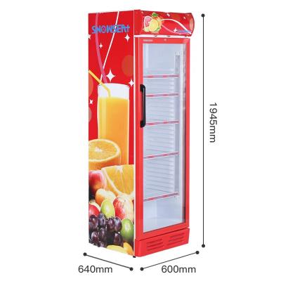 China LC-380 Single-temperature Cooling Glass Showcase Supermarket Refrigerators for sale