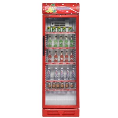 China LC-380 Single-Temperature Cold Drink Upright Glass Door Refrigerator For Commercial for sale