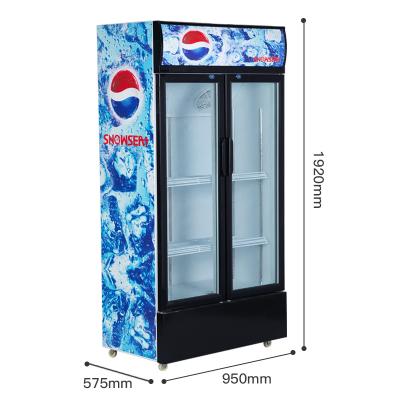 China LC-533factory Direct Beverage Refrigerator Glass Doors Commercial Vertical Single-temperature sellin refrigerator for sale