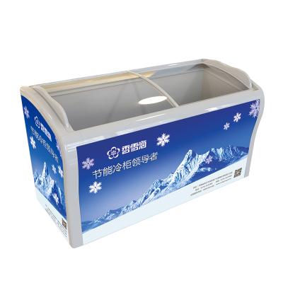 China COMPRESSOR SD 505Z factory direct sales curved glass sliding ice cream freezer for sale