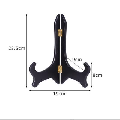 China Displaying Goods Wooden Easels 9 Inch Dish Display Rack Picture Frame And Clock for sale