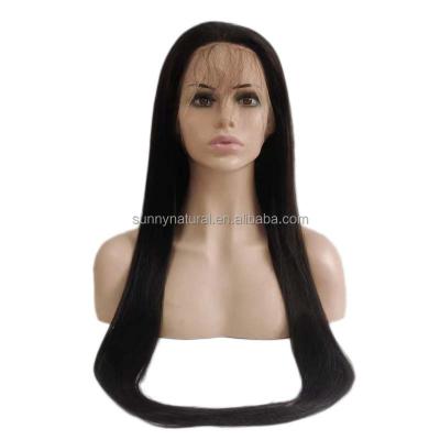 China Straight Pre pluck full lace wig human hair wigs  for black women brazilian hair lace frontal wigs vendors transparent lace for sale