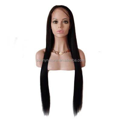 China Water Wave 5*5 Lace Wig Straight Human Hair Wigs For Black Women Wholesale Brazilian Virgin Hair Transparent Lace Front Wig for sale