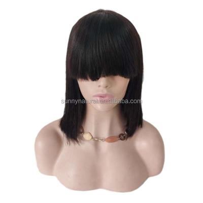 China BOB wholesale bone straight peruvian double drawn bob wigs human hair wig for black women glueless short bob human hair wigs for sale