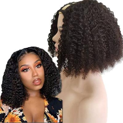 China Kinky Curl Kinky Curly U Part Bob Wig Human Hair Short Afro Curly Bob Wigs for Black Women Pre Plucked Silky Straight 10in 12in 14in for sale